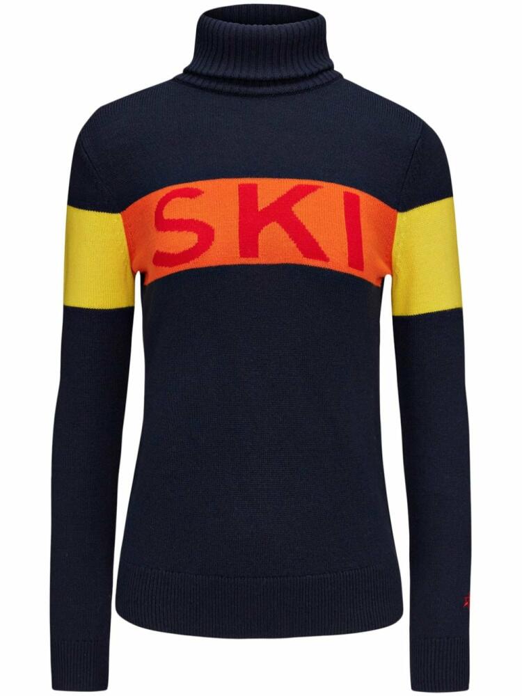 Perfect Moment Ski II merino wool jumper - Blue Cover