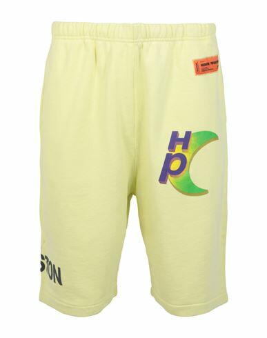 Heron Preston Global Collage Sweatshorts Man Shorts & Bermuda Shorts Yellow Cotton Cover