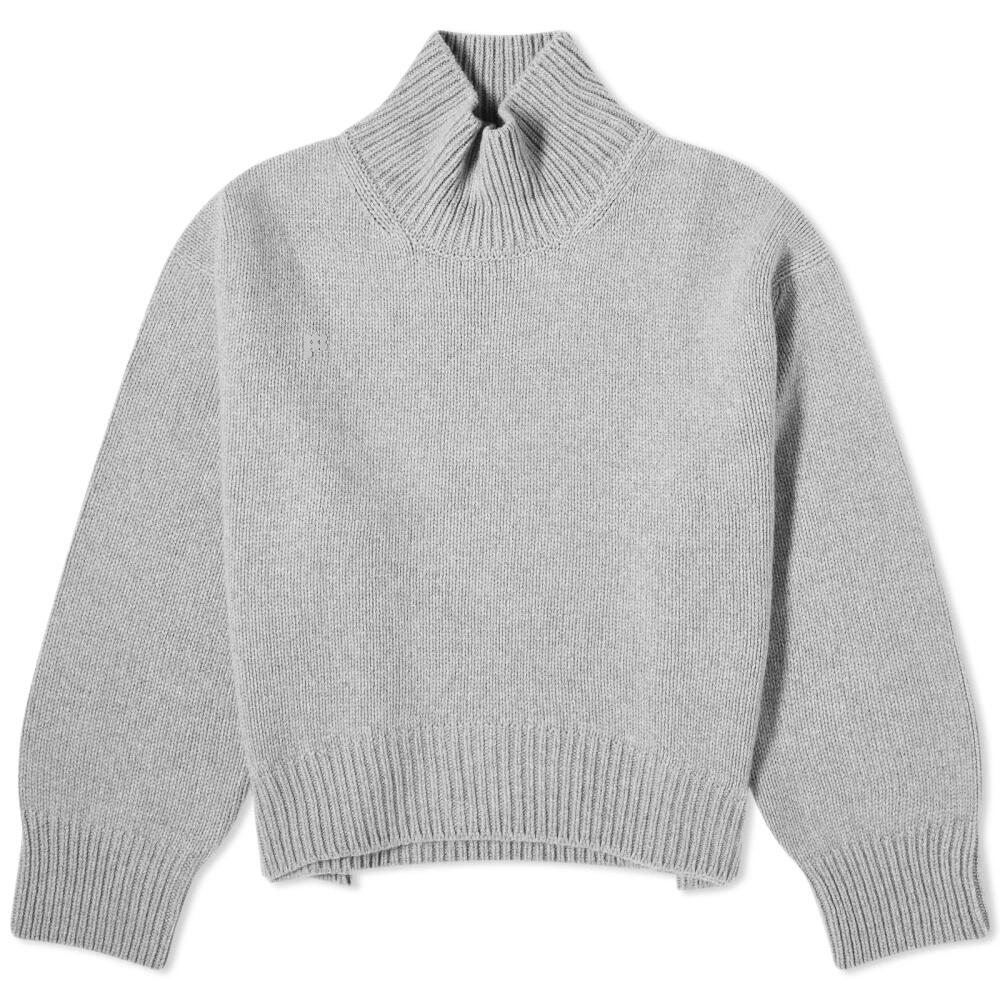 Pangaia Women's Recycled Cashmere Knit Chunky Turtleneck Sweater in Grey Marl Cover