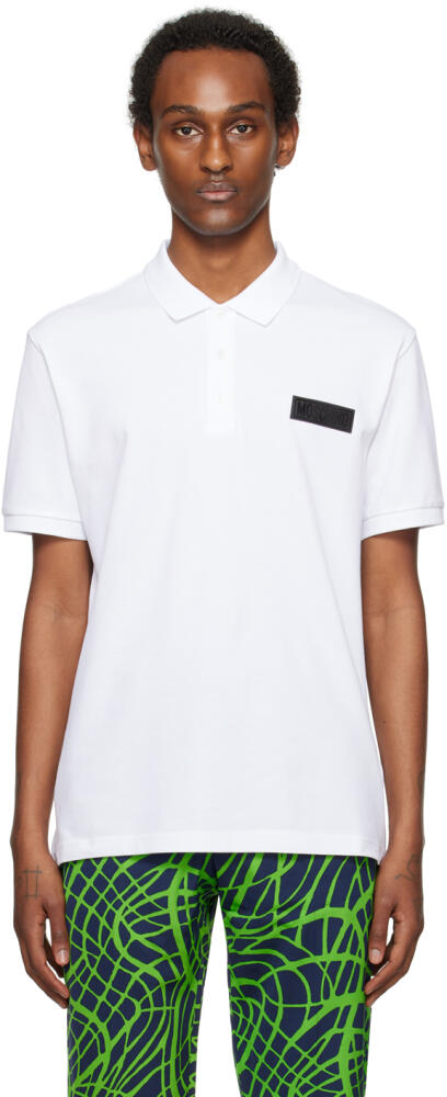 Moschino White Patch Polo Cover