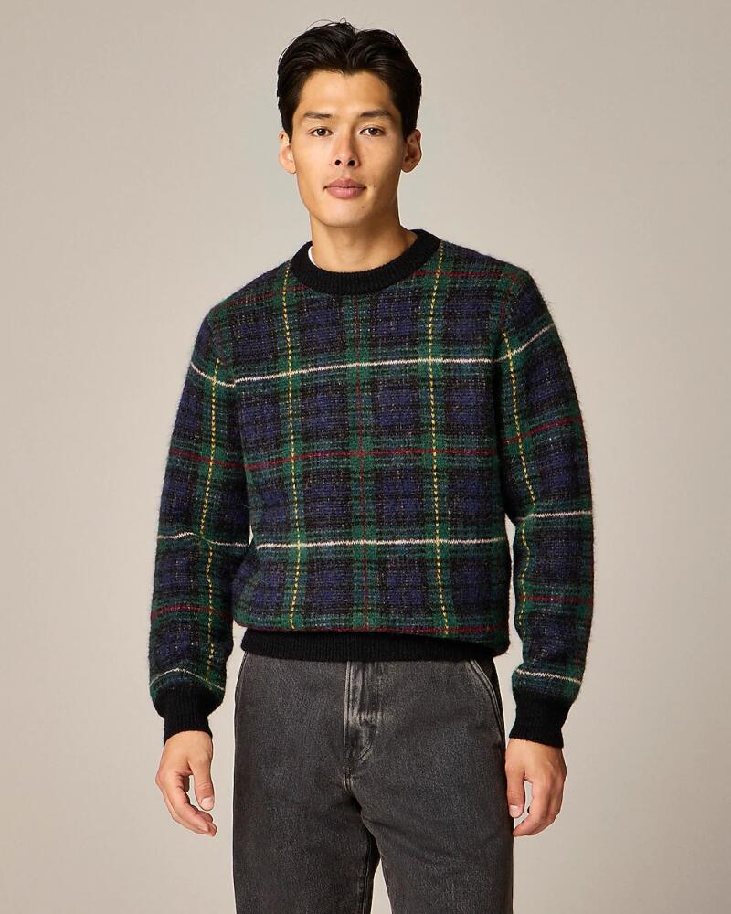 J.Crew Alpaca-blend crewneck sweater in plaid Cover