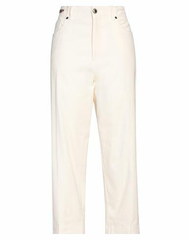 Berwich Woman Pants Ivory Cotton, Elastane Cover