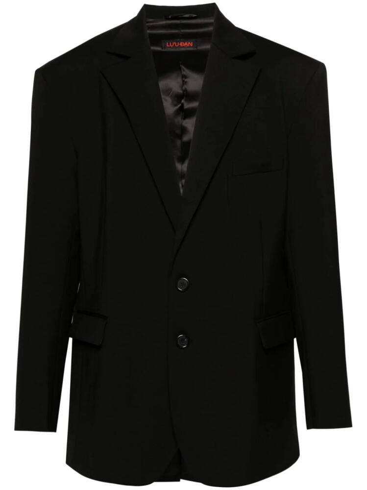 LỰU ĐẠN notched-lapels single-breasted blazer - Black Cover