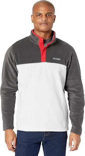 Columbia Steens Mountain Half Snap (Nimbus Grey/Shark/Mountain Red) Men's Fleece Cover