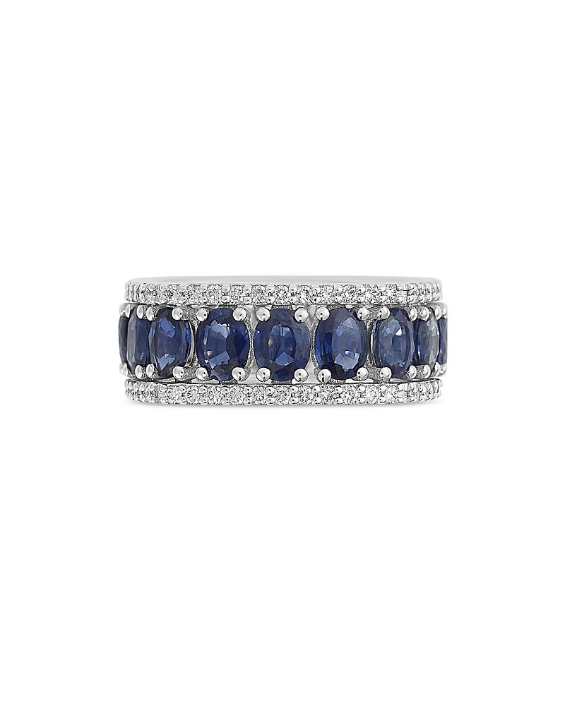 Miseno Jewelry 18K White Gold Procida Blue Sapphire & Diamond Band Cover