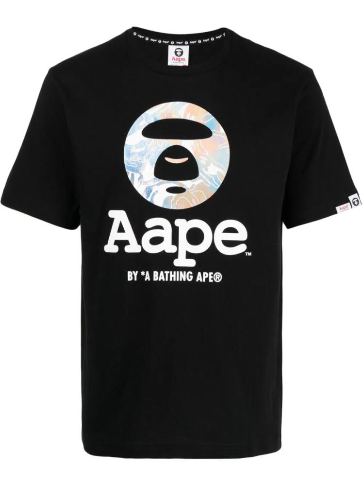 AAPE BY *A BATHING APE® logo-print cotton T-shirt - Black Cover