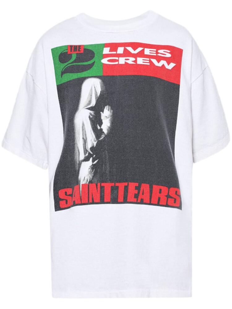 SAINT MXXXXXX graphic-print cotton T-shirt - White Cover