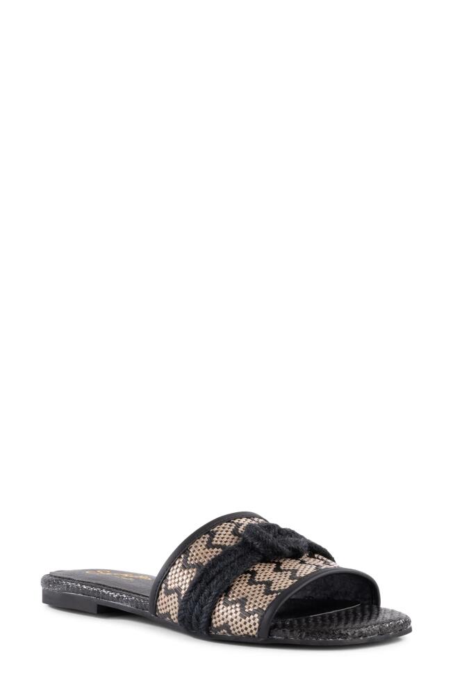 Seychelles Blondie Slide Sandal in Black/Natural Cover