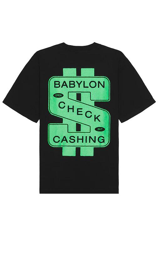 Babylon Check Cashing T-Shirt in Black Cover