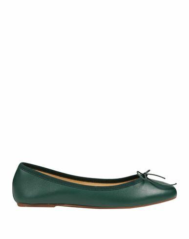 Ballerette Colonna Woman Ballet flats Dark green Soft Leather Cover