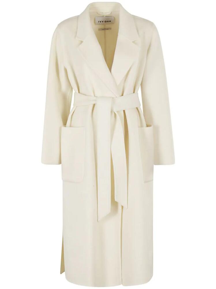 IVY OAK Celia belted coat - White Cover