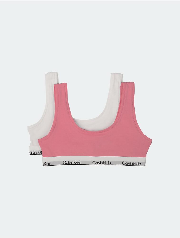 Calvin Klein Girls' Girls Modern Cotton 3-Pack Cropped Bra - Pink Cover