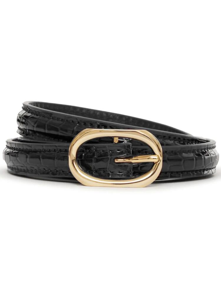 ANINE BING mini Mara belt - Black Cover