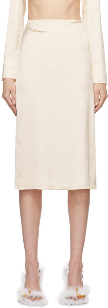 JACQUEMUS Off-White Le Papier 'La Jupe Notte' Midi Skirt Cover