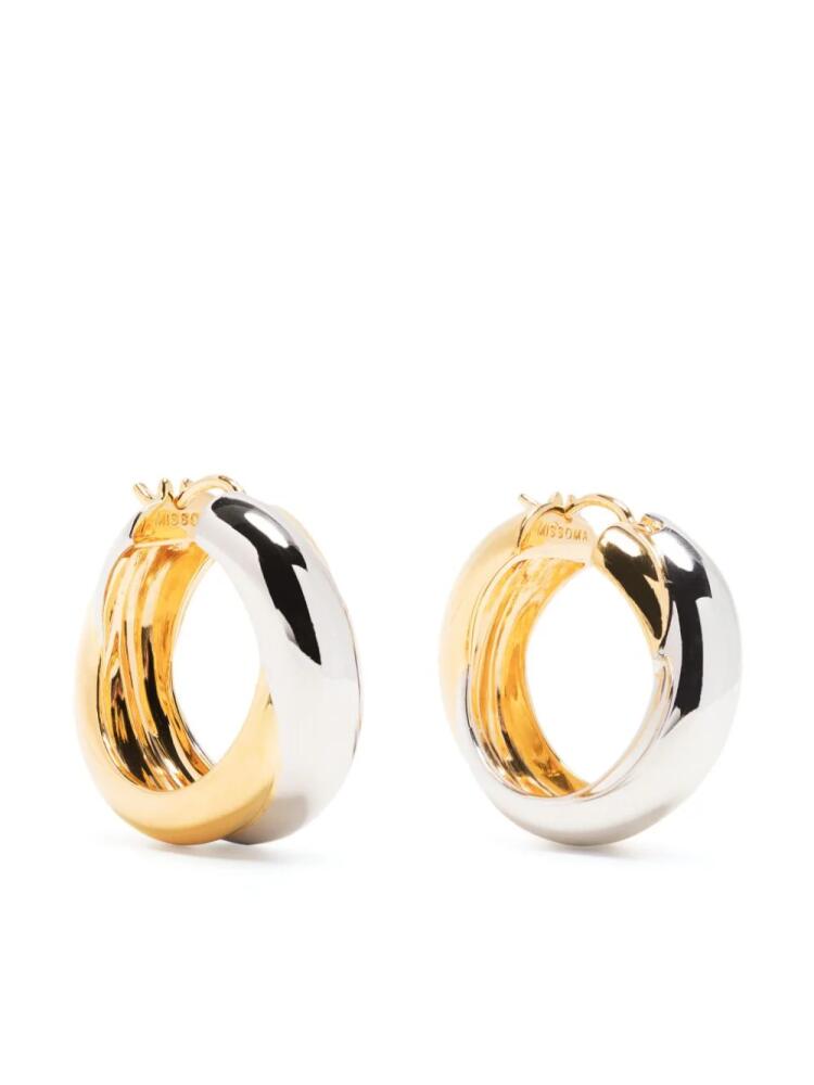 Missoma x Lucy Williams two-tone entwine hoops - Gold Cover