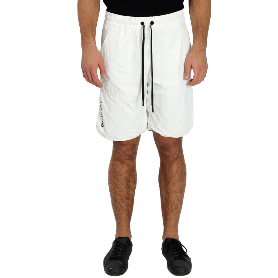 Moncler Mens Natural Drawstring Bermuda Nylon Shorts Cover