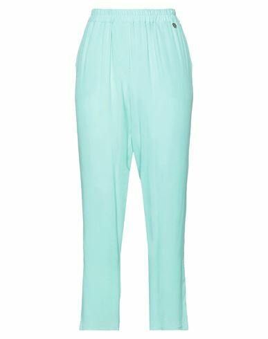 Rebel Queen Woman Pants Turquoise Viscose, Polyester Cover