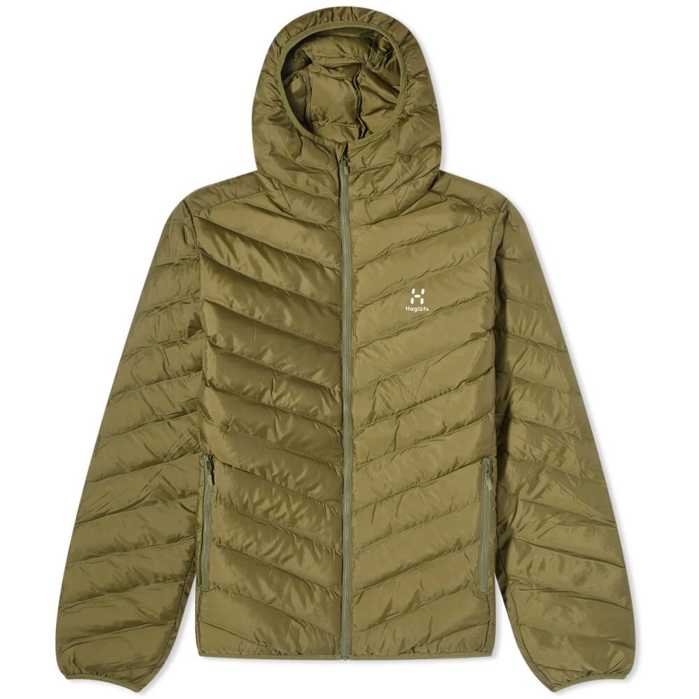 Haglofs Men's Sarna Mimic Hooded Jacket in Olive Green Cover