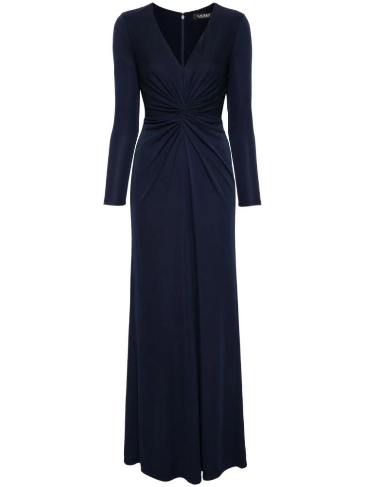 Lauren Ralph Lauren twisted V-neck gown - Blue Cover