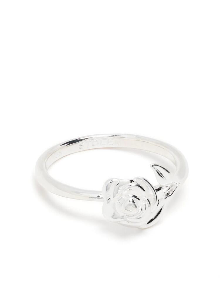 Stolen Girlfriends Club Stem Rose sterling-silver ring Cover