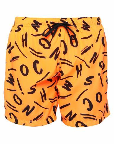 Moschino Man Swim trunks Orange Polyester Cover