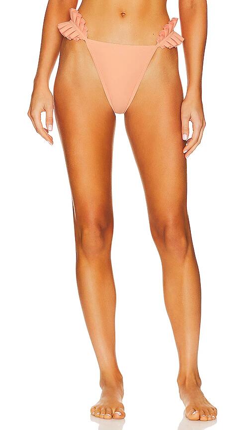 Andrea Iyamah Mulan Bikini Bottom in Peach Cover