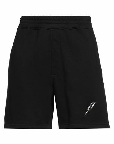 Neil Barrett Man Shorts & Bermuda Shorts Black Cotton Cover