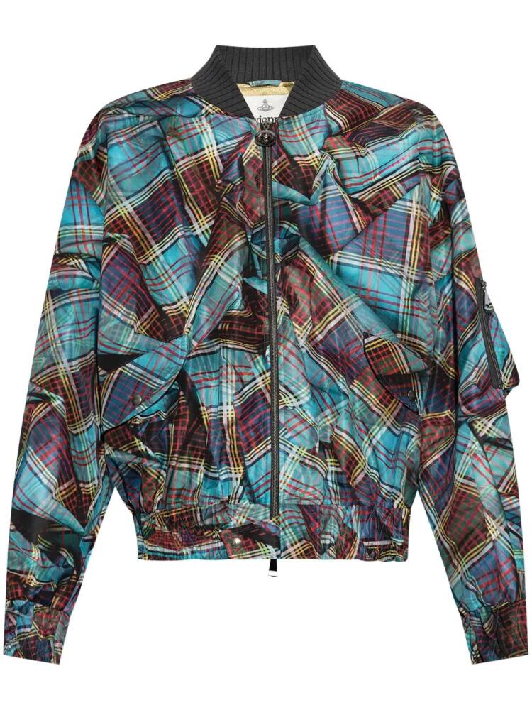 Vivienne Westwood checked bomber jacket - Blue Cover