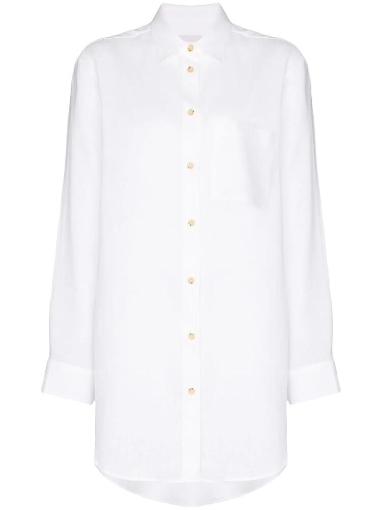 Asceno oversized linen shirt - White Cover