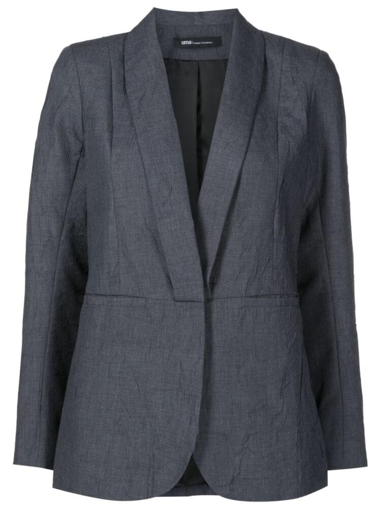 Uma | Raquel Davidowicz crinkled shawl-lapels blazer - Black Cover