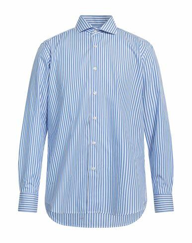 Bagutta Man Shirt Blue Cotton Cover