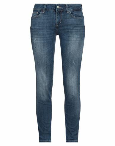 Rebel Queen Woman Jeans Blue Cotton, Polyester, Elastane Cover