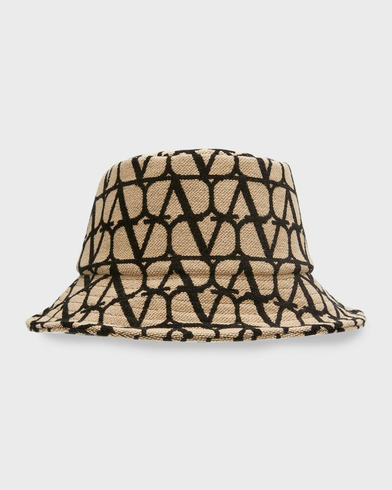 Valentino Garavani V-Logo Monogram Canvas Bucket Hat Cover