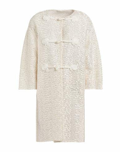 Ermanno Scervino Woman Overcoat & Trench Coat White Polyester, Polyamide Cover