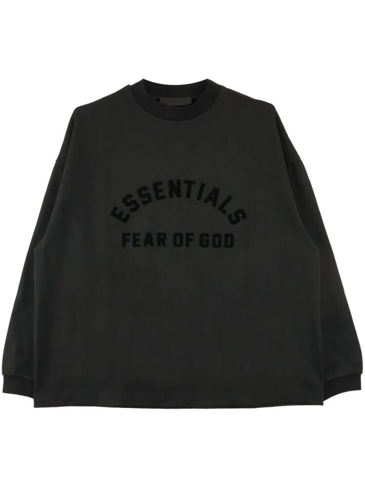 FEAR OF GOD ESSENTIALS logo-print cotton sweatshirt - Black Cover