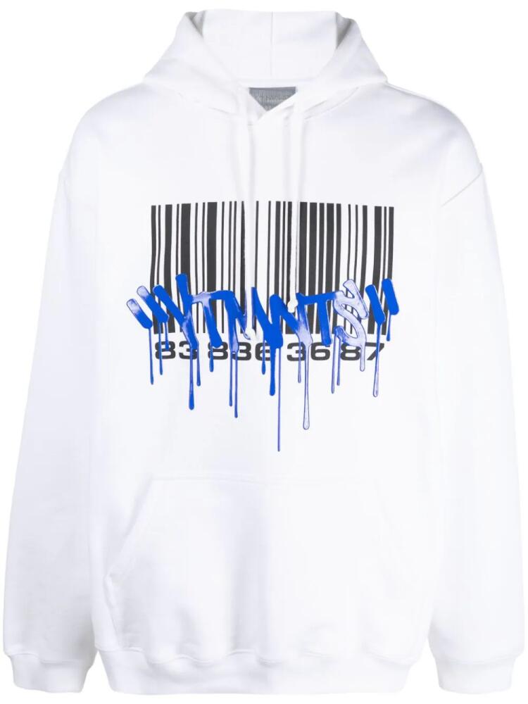 VTMNTS graffiti-print hooded sweatshirt - White Cover