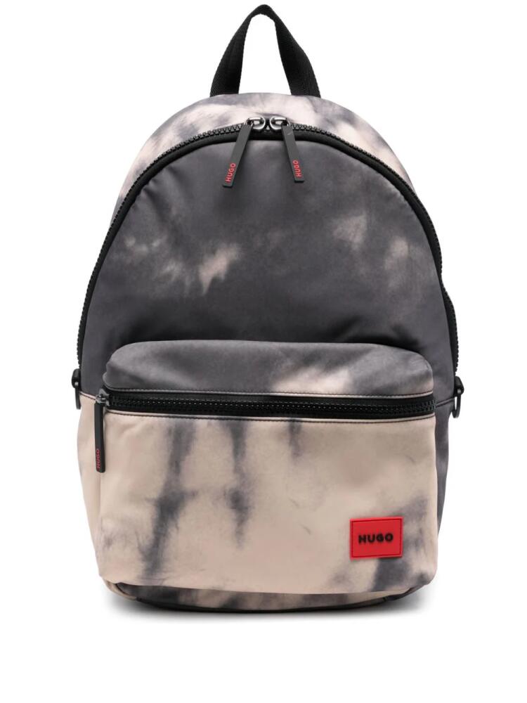 HUGO logo-patch backpack - Grey Cover