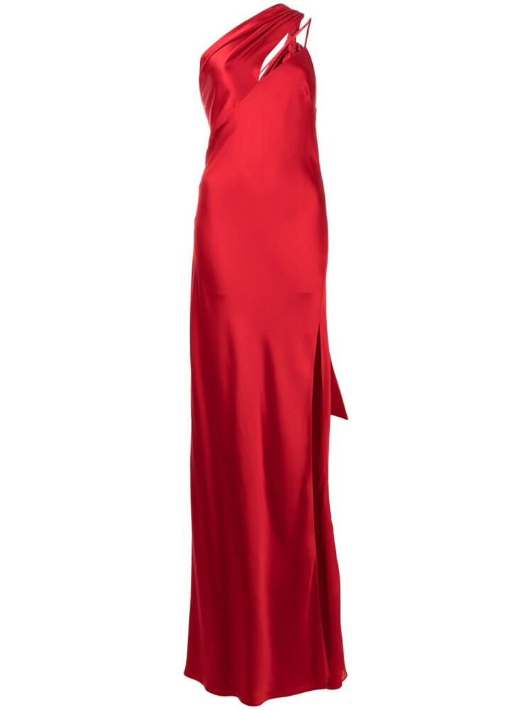 Michelle Mason draped-panel silk gown - Red Cover