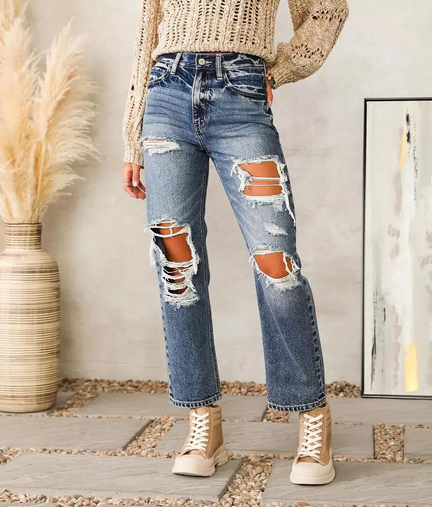 Kan Can Signature High Waisted Straight Jean Cover