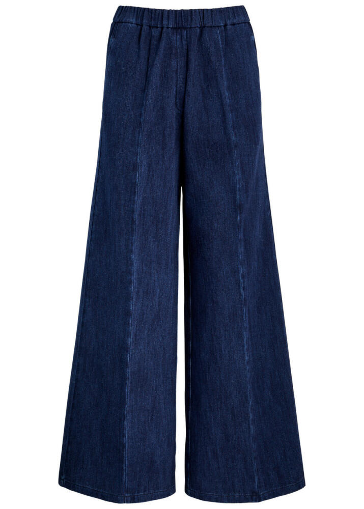 Forte_forte Wide-leg Denim Trousers - Navy Cover