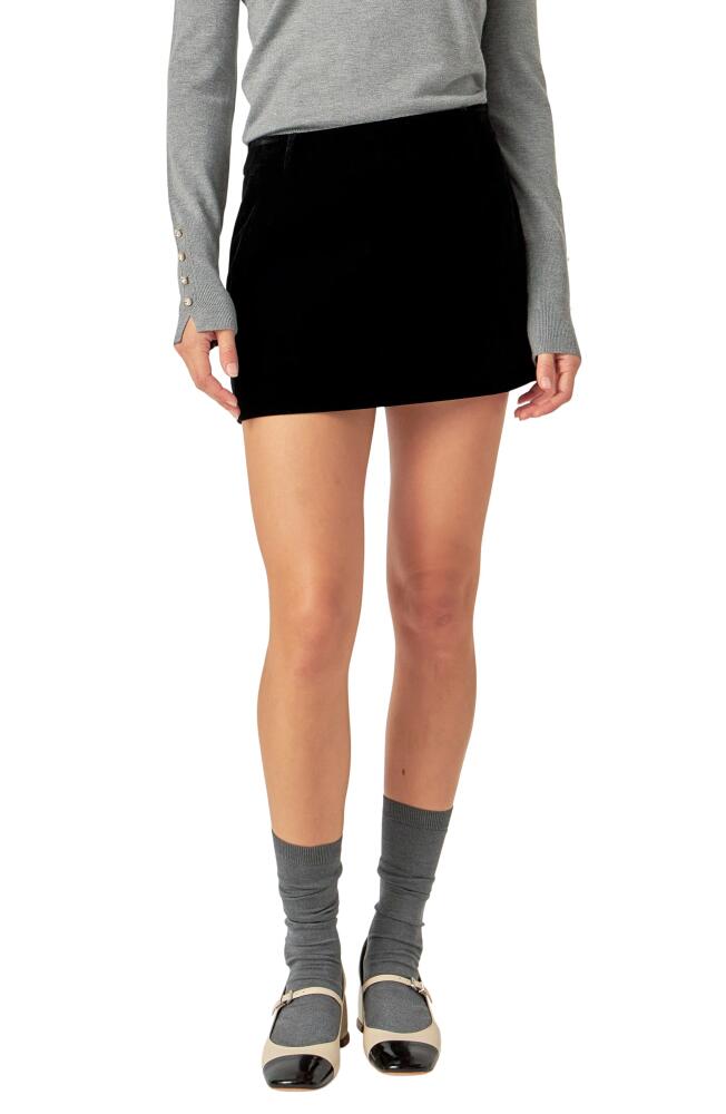 English Factory Velvet Skort in Black Cover