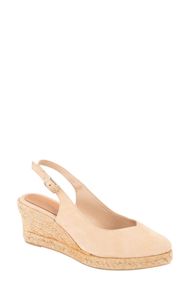 patricia green Poppy Slingback Espadrille Wedge in Nude Cover