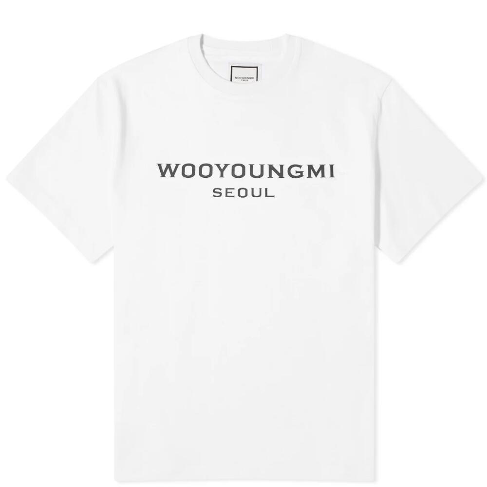 Wooyoungmi Men's Large Logo T-Shirt in White Cover