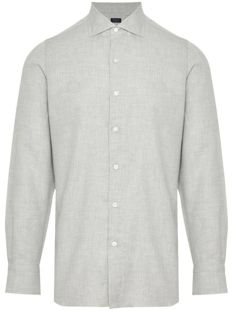 Finamore 1925 Napoli spread collar shirt - Grey Cover