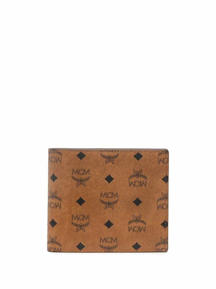 MCM Visetos-print billfold wallet - Brown Cover