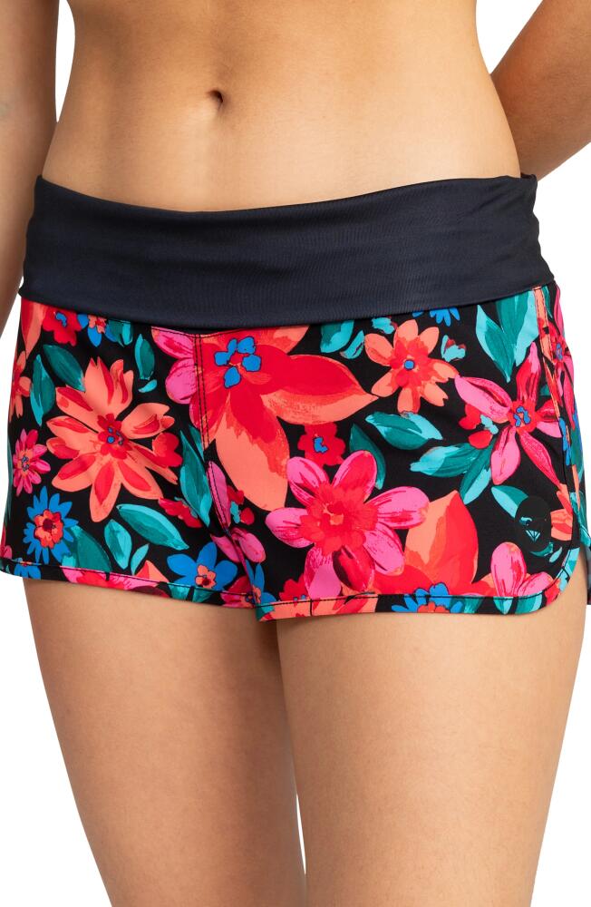 Roxy Floral Swim Shorts in Anthracite Floral Fi Cover