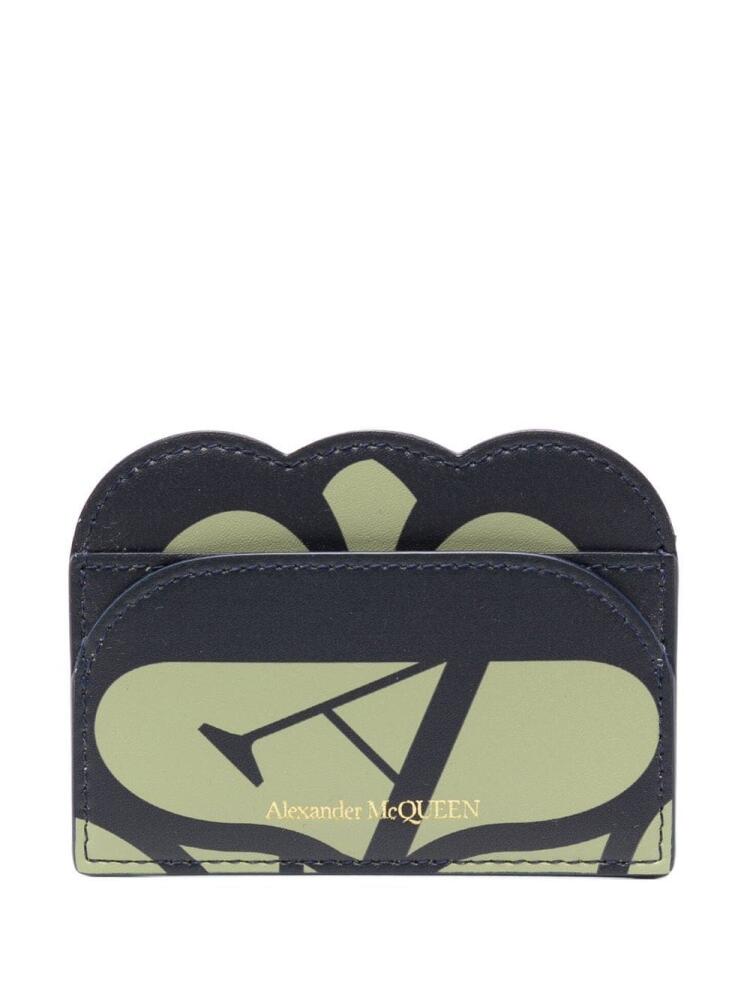 Alexander McQueen Seal-logo cardholder - Blue Cover