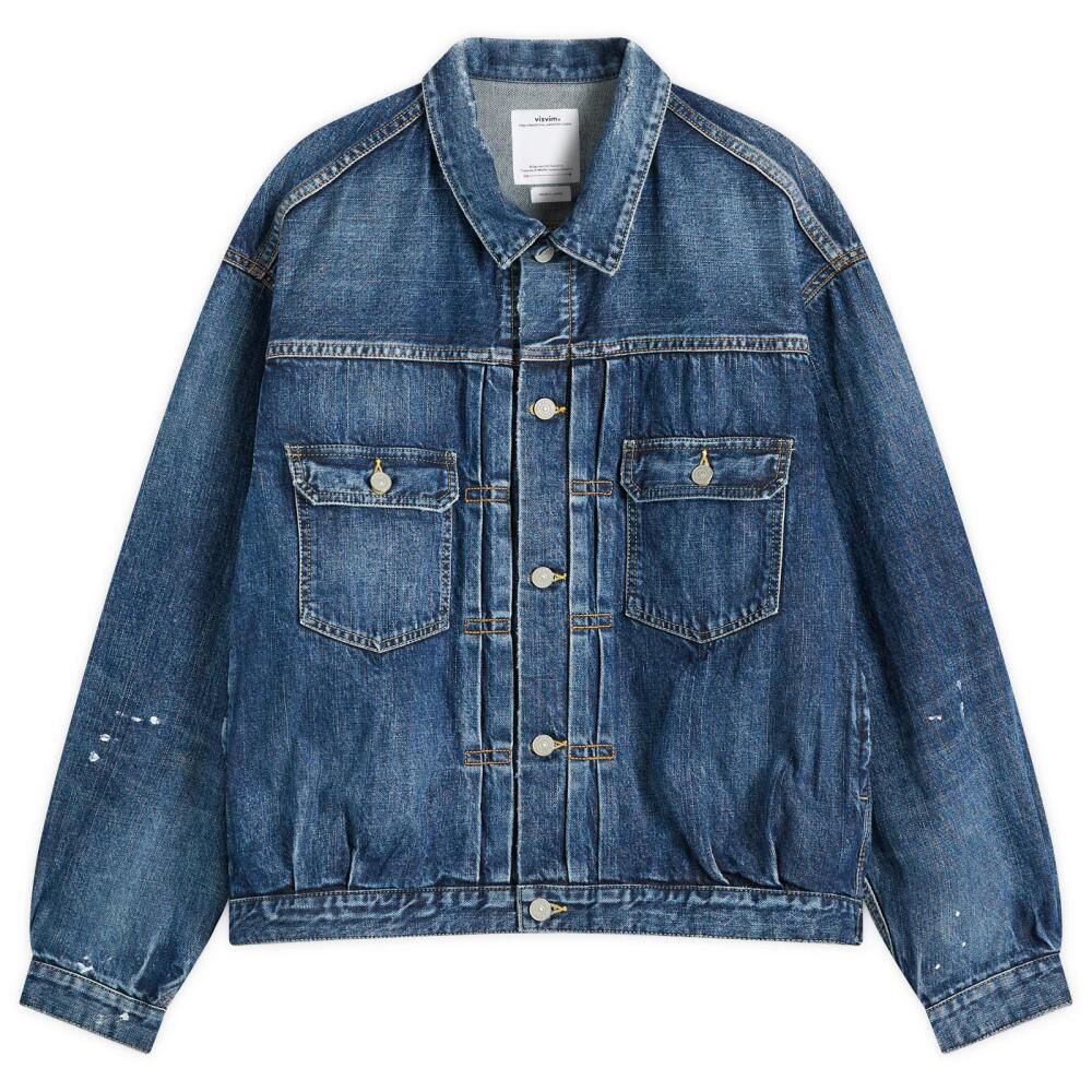 Visvim Men's 0XX DMGD-00 Denim Jacket in Blue Cover