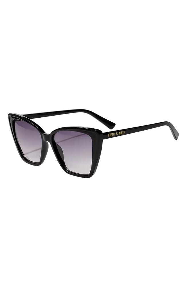 Fifth & Ninth Moscow 53mm Cat Eye Sunglasses in Black/Gray Cover