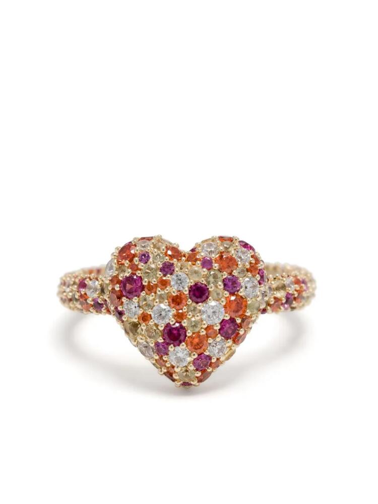 APM Monaco multicolor heart ring - Gold Cover